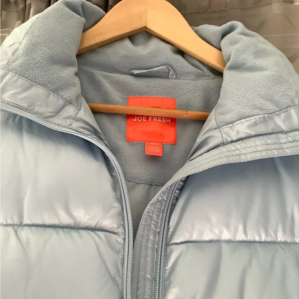 Joe Fresh, baby blue women’s puffer jacket, winter coat. Sz Med. - Picture 8 of 12